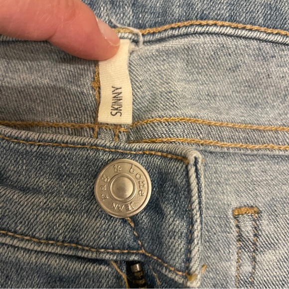 Distressed Rag & Bone Skinny Jeans - Picture 9 of 10